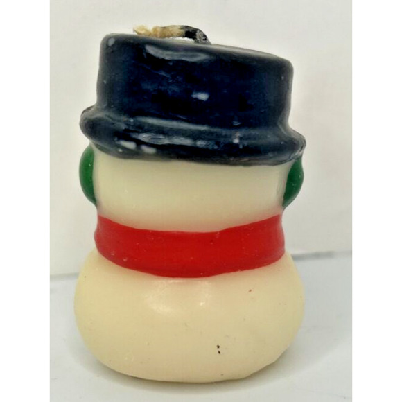 Vintage Hallmark Short Wick Snowman Candle 2" SKU H653 - Picture 2 of 3